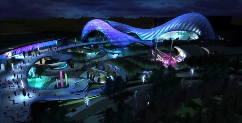 Concept art for the new TRON attraction at Disneyland Shanghai (Disney)
